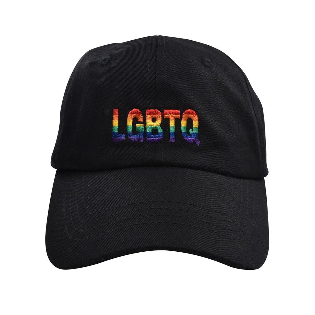 Rainbow LGBTQ Baseball Hats in Black The Awareness Company