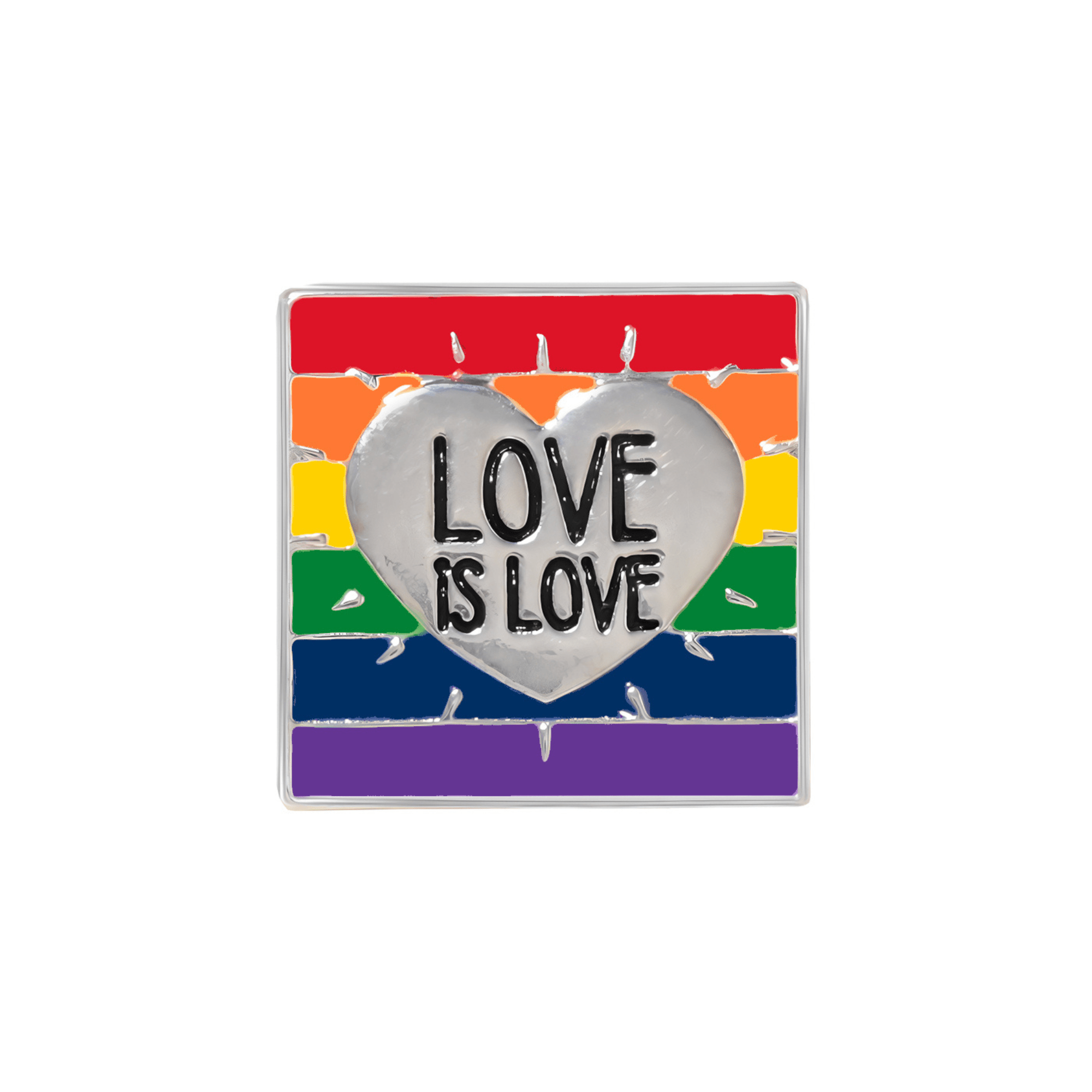 10 Pack Rainbow Love Is Love LGBTQ Pins The Awareness Company