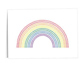 Rainbow Paw Print Note Cards (12 Cards/Pack) The Awareness Company