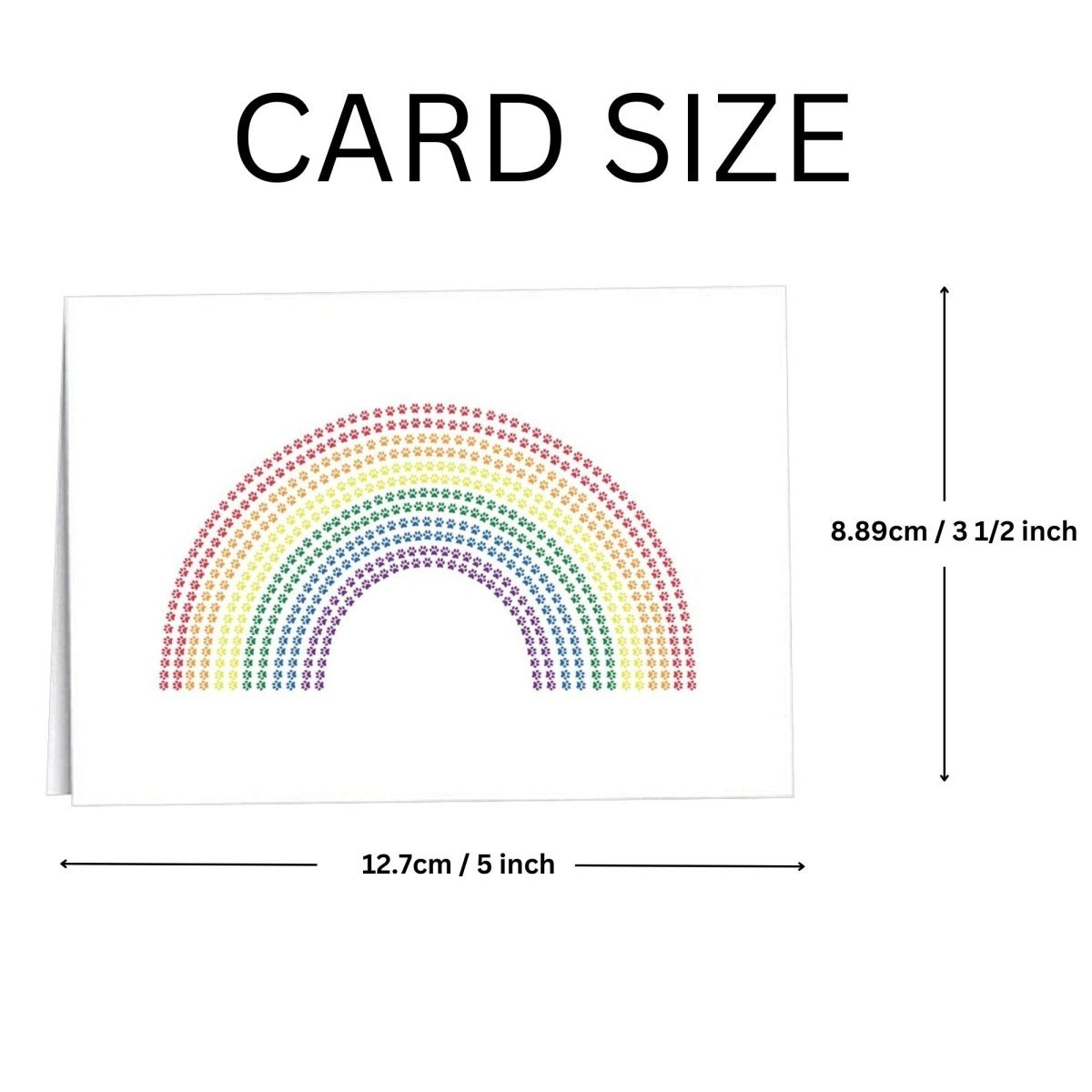 Rainbow Paw Print Note Cards (12 Cards/Pack) The Awareness Company