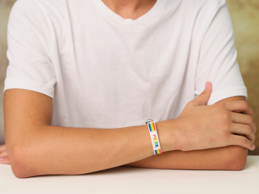 10 Pack Rainbow PRIDE Bangle Bracelets The Awareness Company