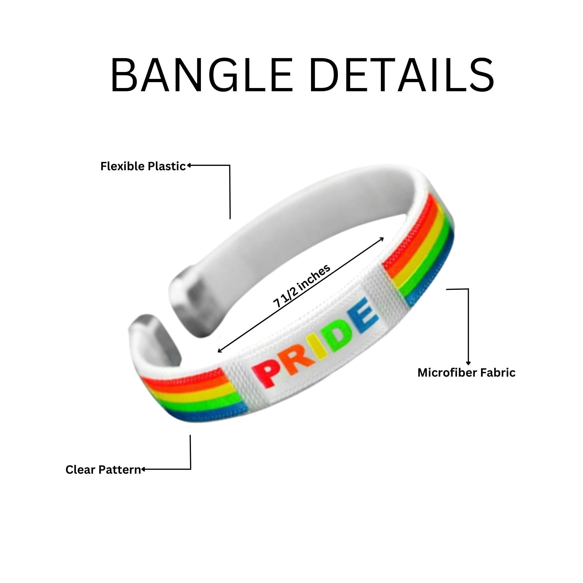 10 Pack Rainbow PRIDE Bangle Bracelets The Awareness Company