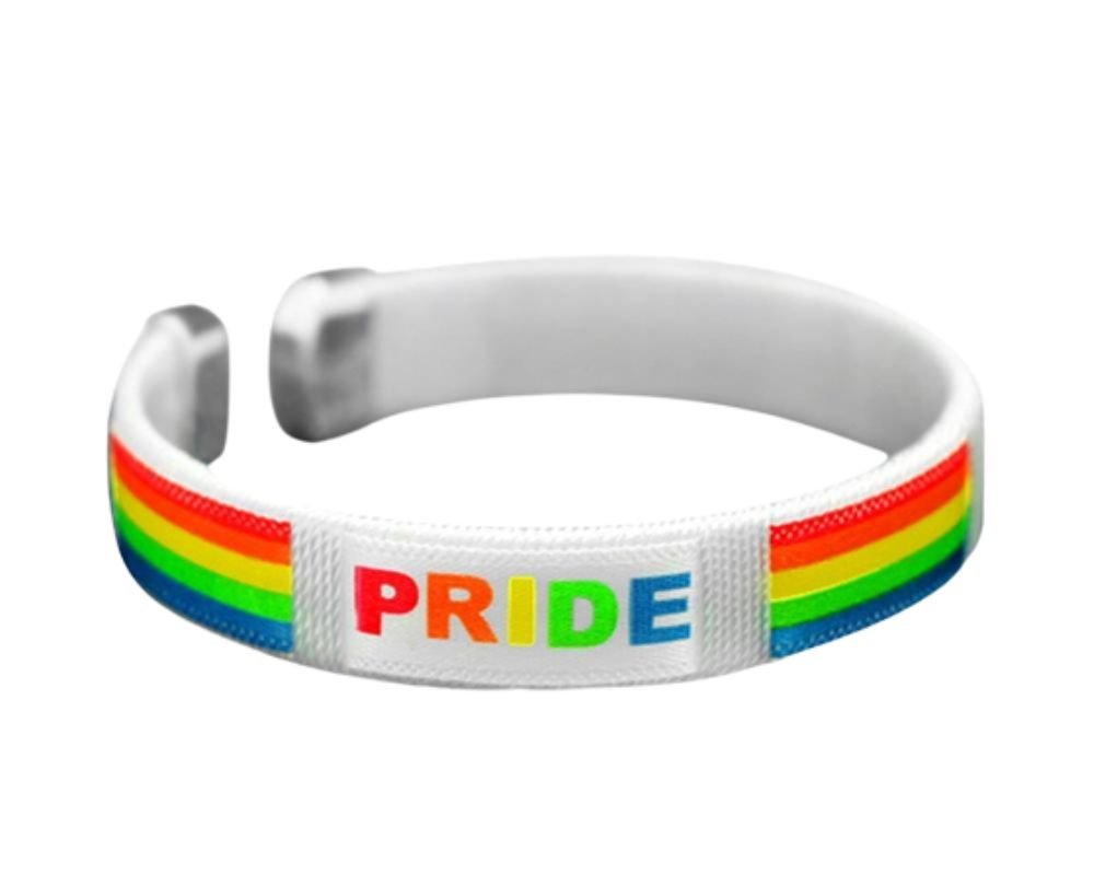 10 Pack Rainbow PRIDE Bangle Bracelets The Awareness Company