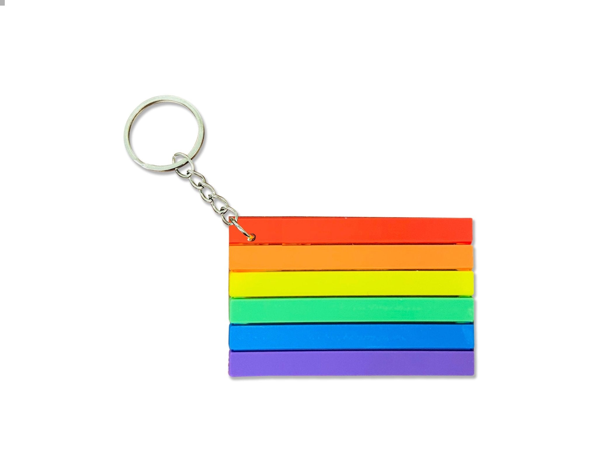 25 Pack Rainbow Pride Flag Keychains The Awareness Company