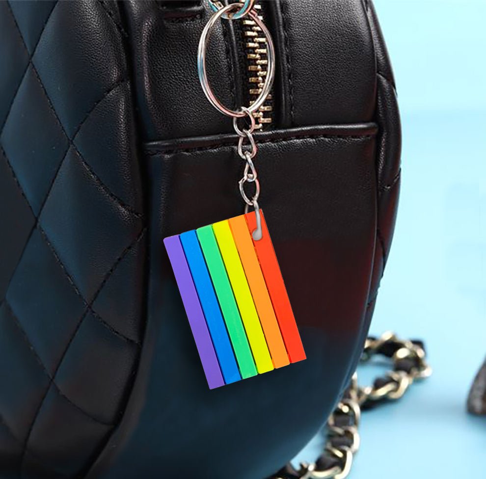 25 Pack Rainbow Pride Flag Keychains The Awareness Company
