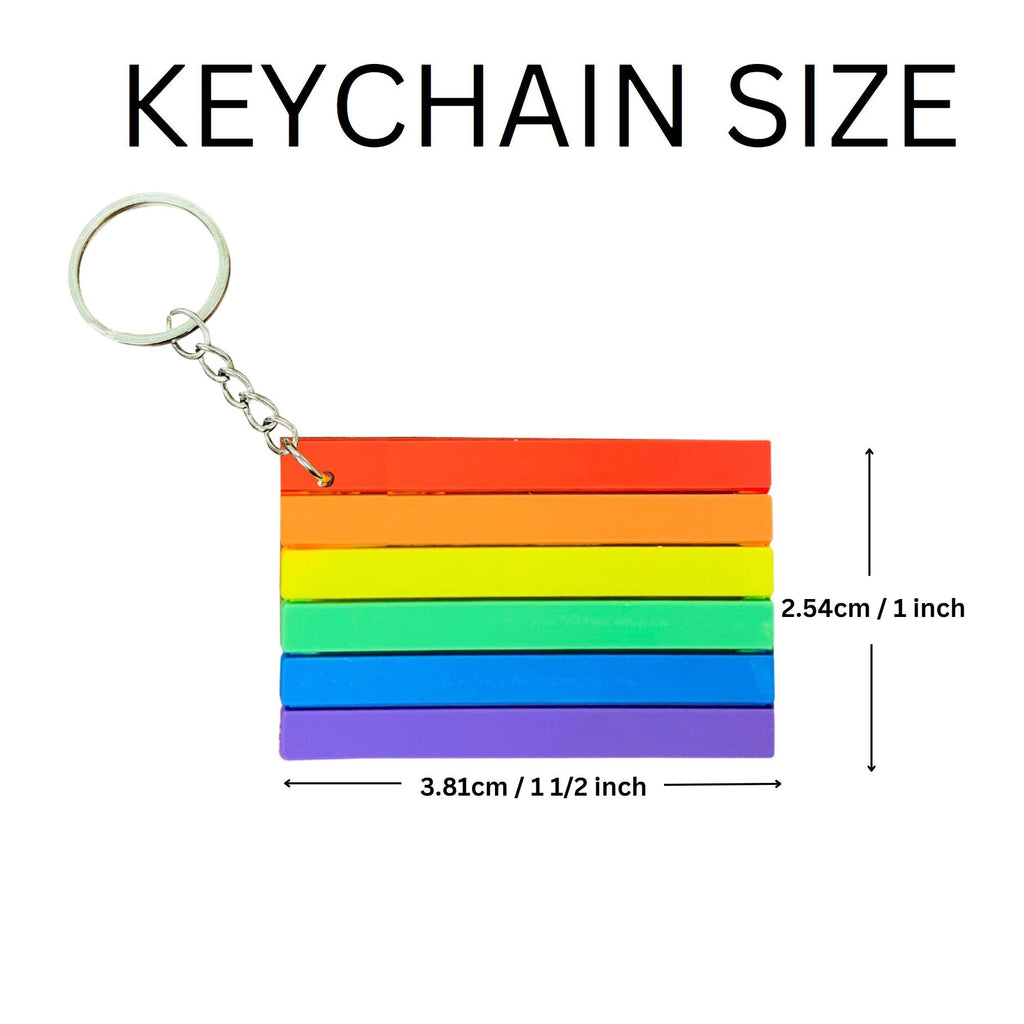 25 Pack Rainbow Pride Flag Keychains The Awareness Company