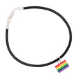 Rainbow Rectangle Flag Black Cord Bracelets The Awareness Company