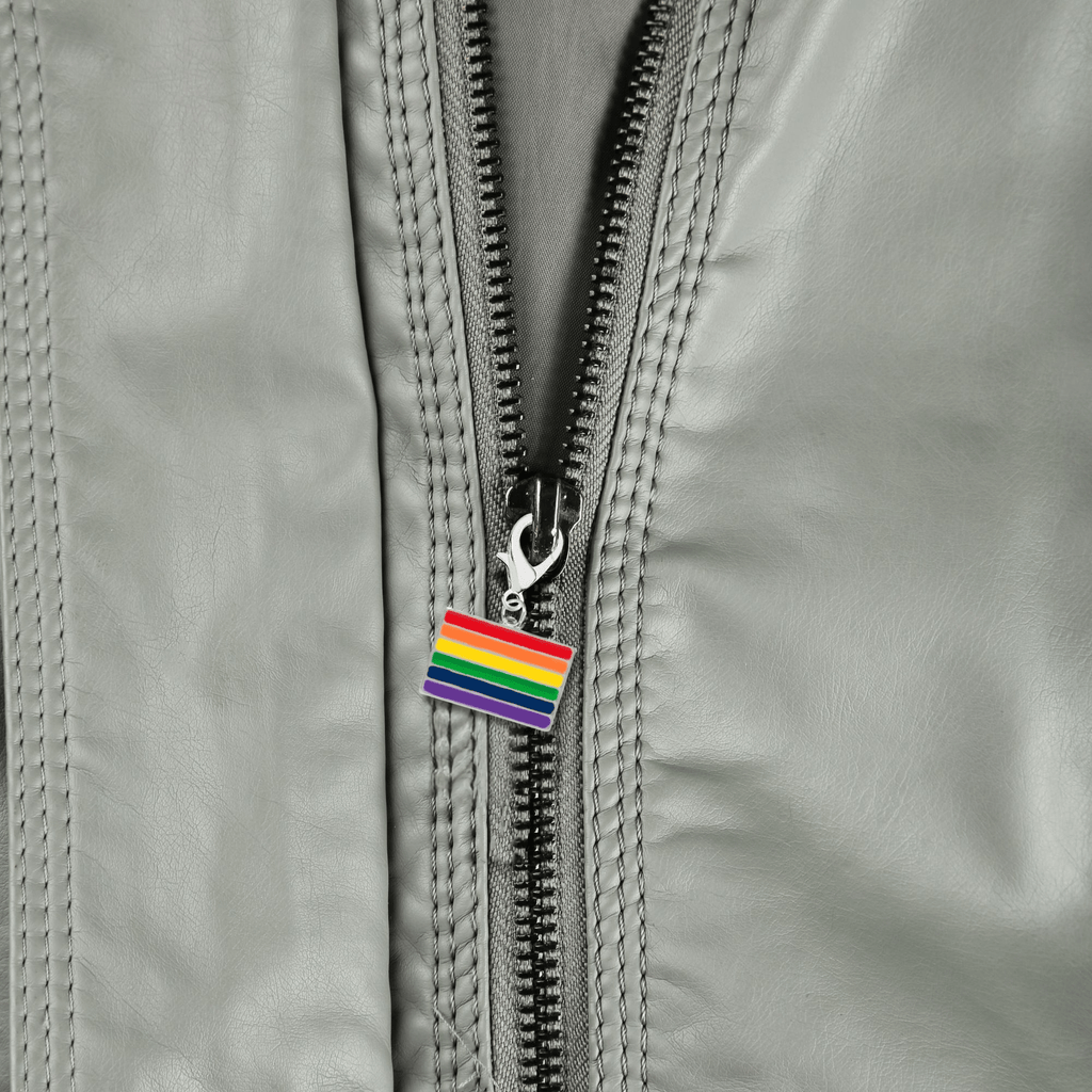 Rainbow Rectangle Flag Hanging Charms The Awareness Company