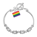Rainbow Rectangle Flag Partial Beaded Bracelets The Awareness Company