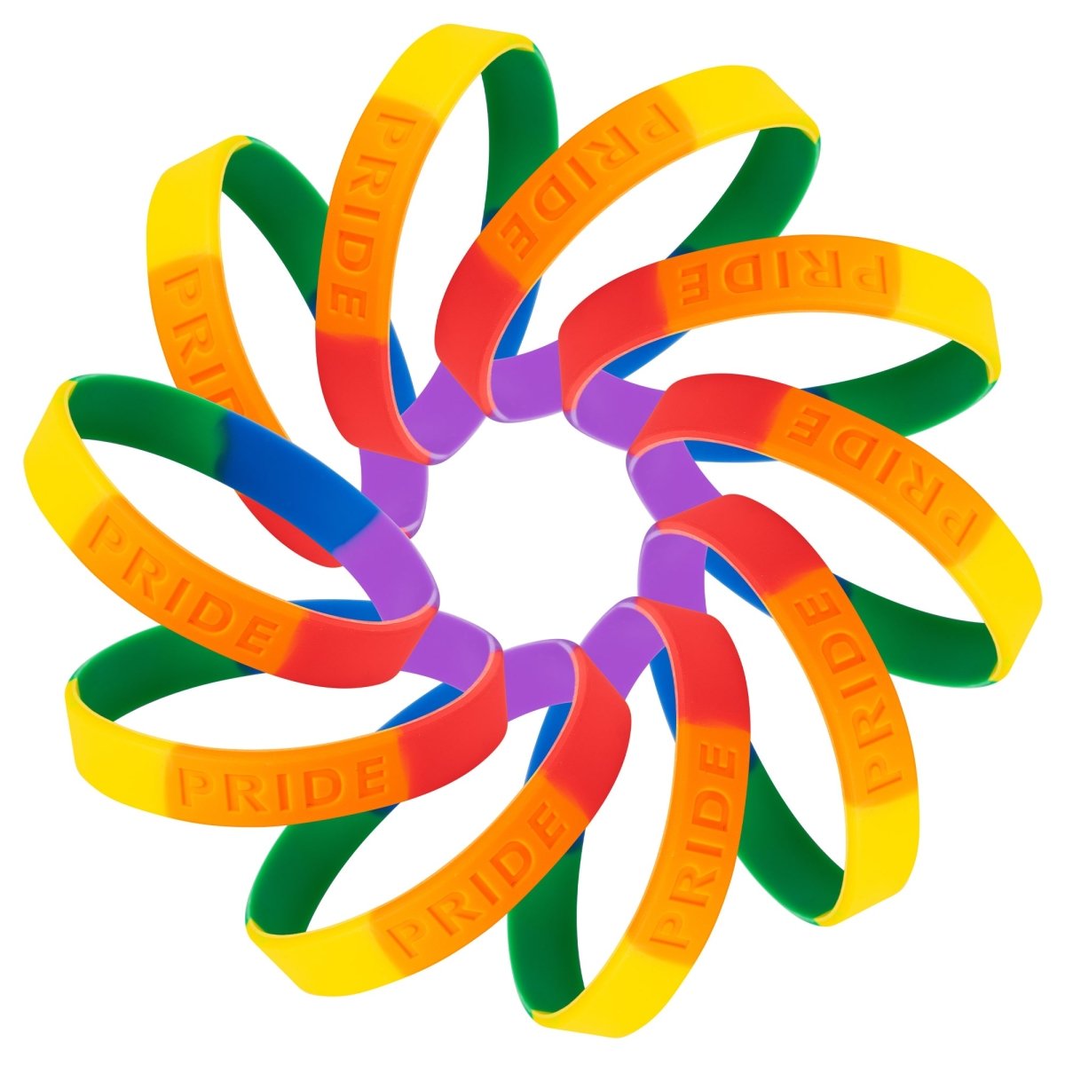 Rainbow Silicone Bracelets The Awareness Company