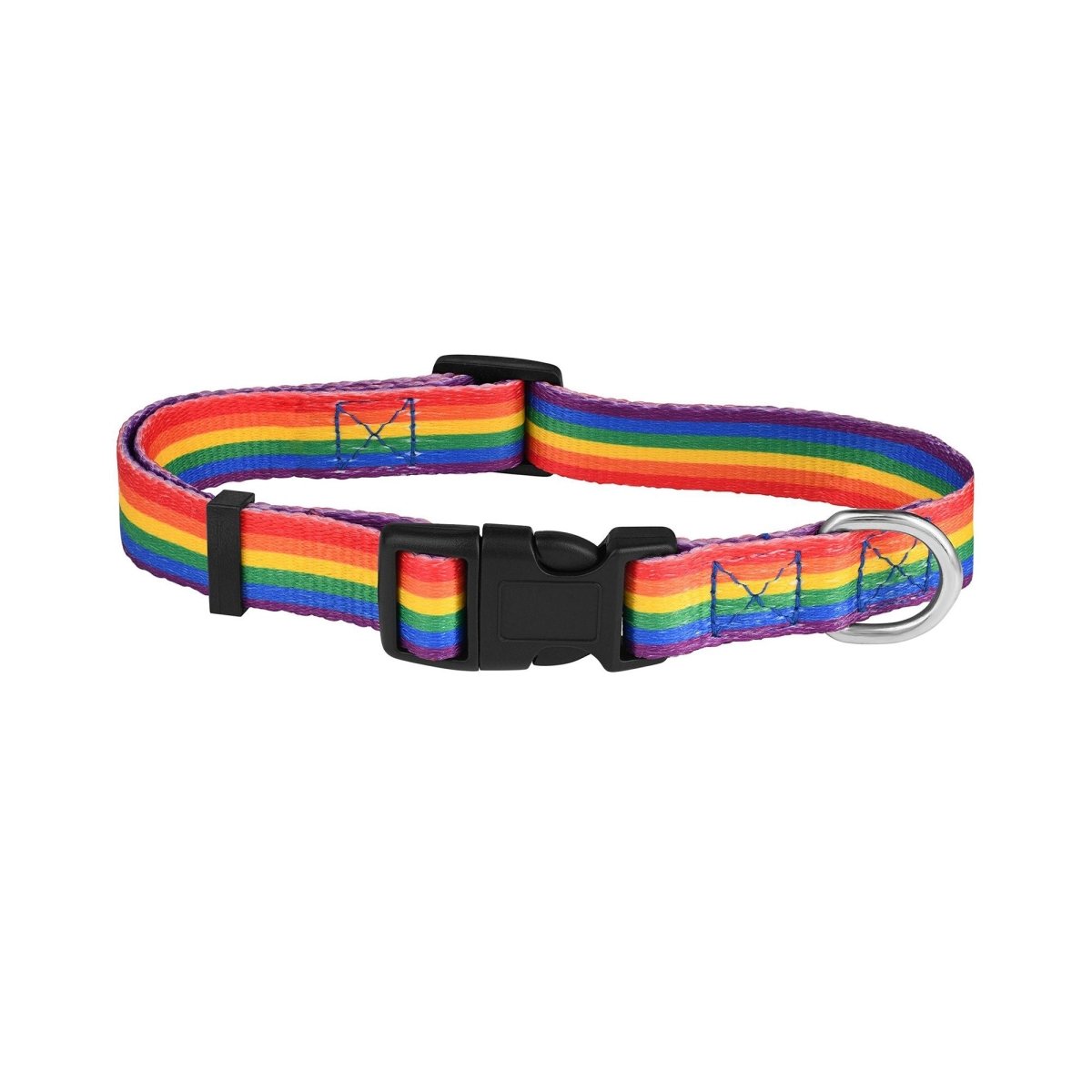 25 Pack Rainbow Striped Extra Large Dog/Cat/Pet Collars The Awareness Company