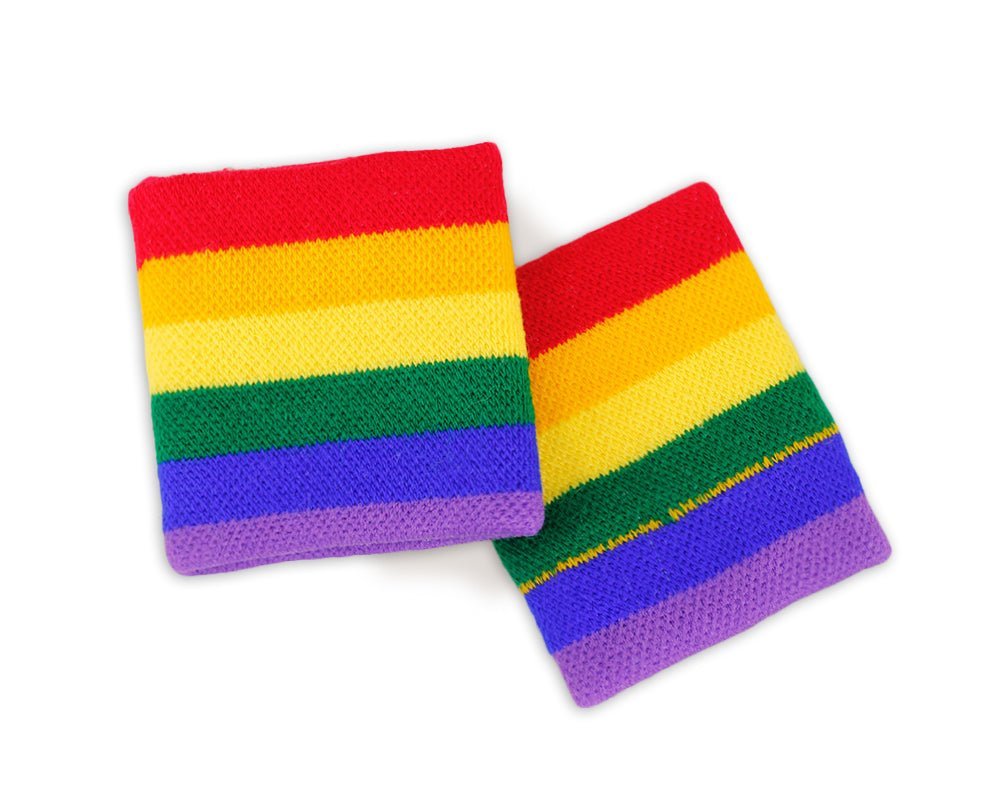 25 Pairs Rainbow Sweat Bands The Awareness Company