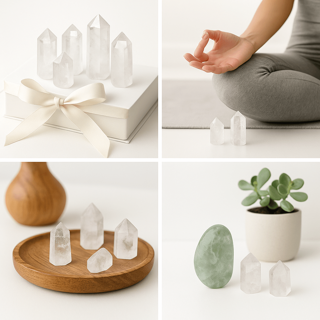 Raw Rock Crystal Quartz Prisms – Assorted Sizes (Per LB) KREATEUR MIAMI