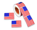 Rectangle American Flag Stickers (250 per Roll) The Awareness Company