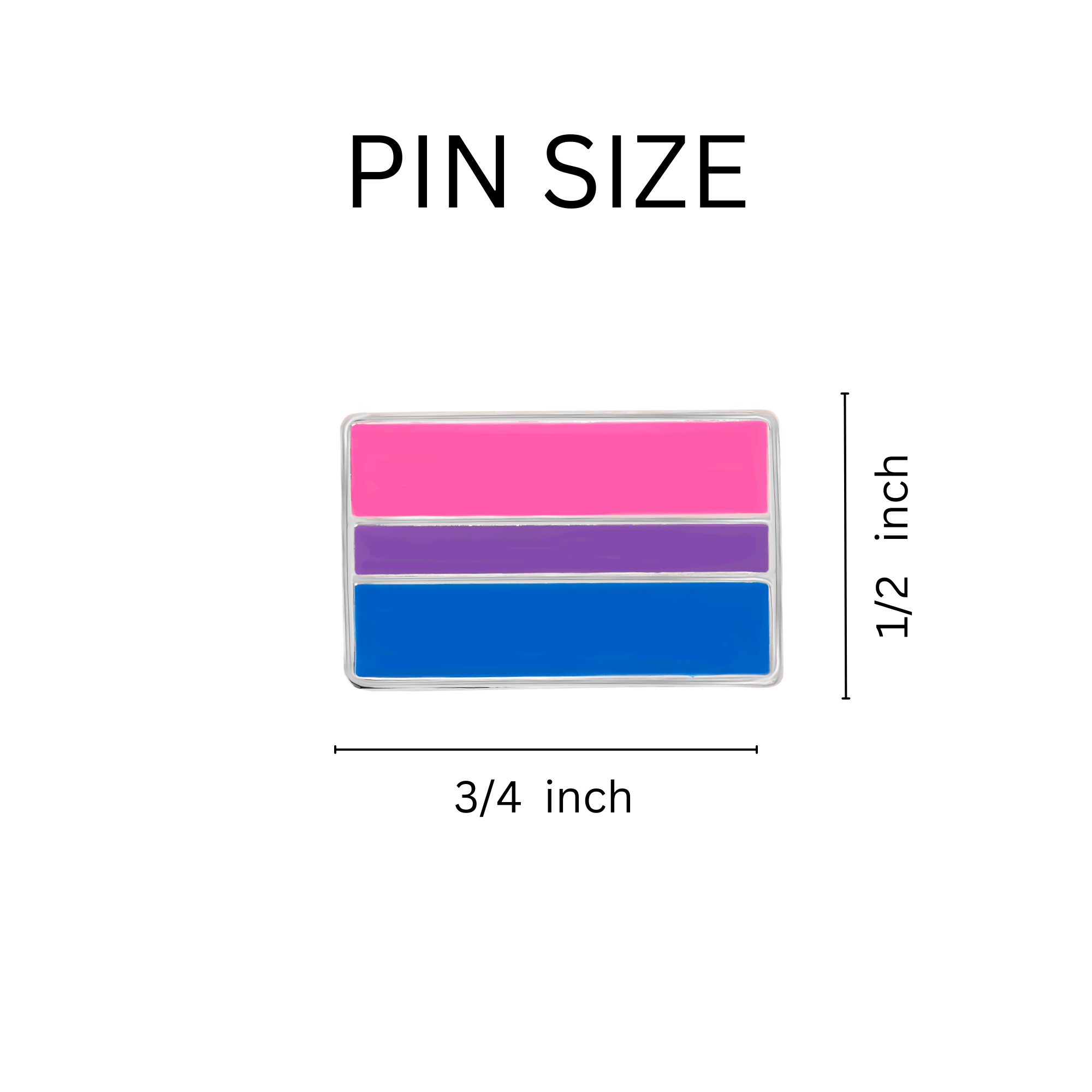 10 Pack Bisexual Flag Pins The Awareness Company