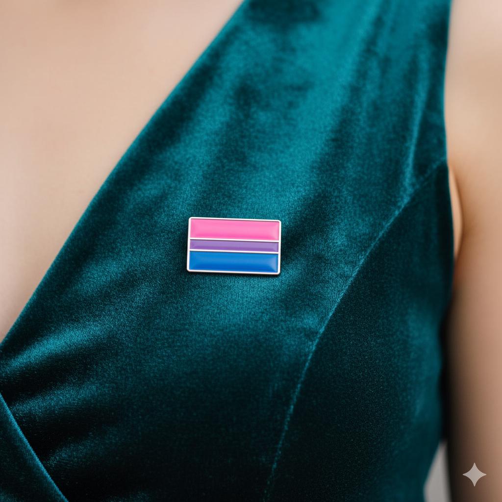 Rectangle Bisexual Flag Pins The Awareness Company