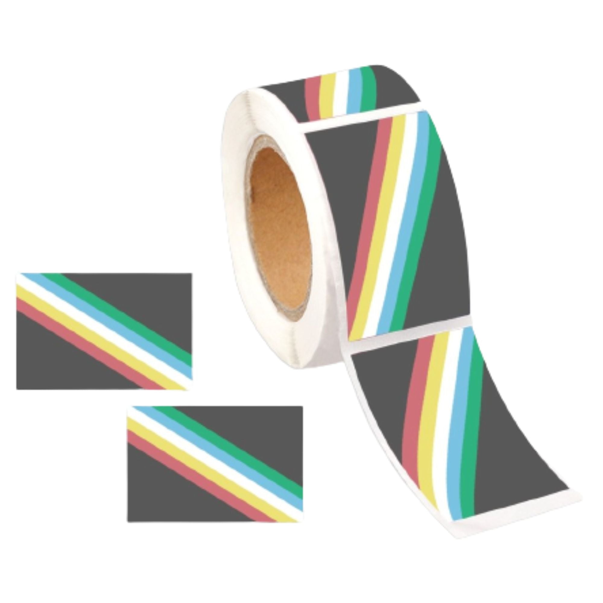 Rectangle Disability Flag Stickers (250 Per Roll) The Awareness Company