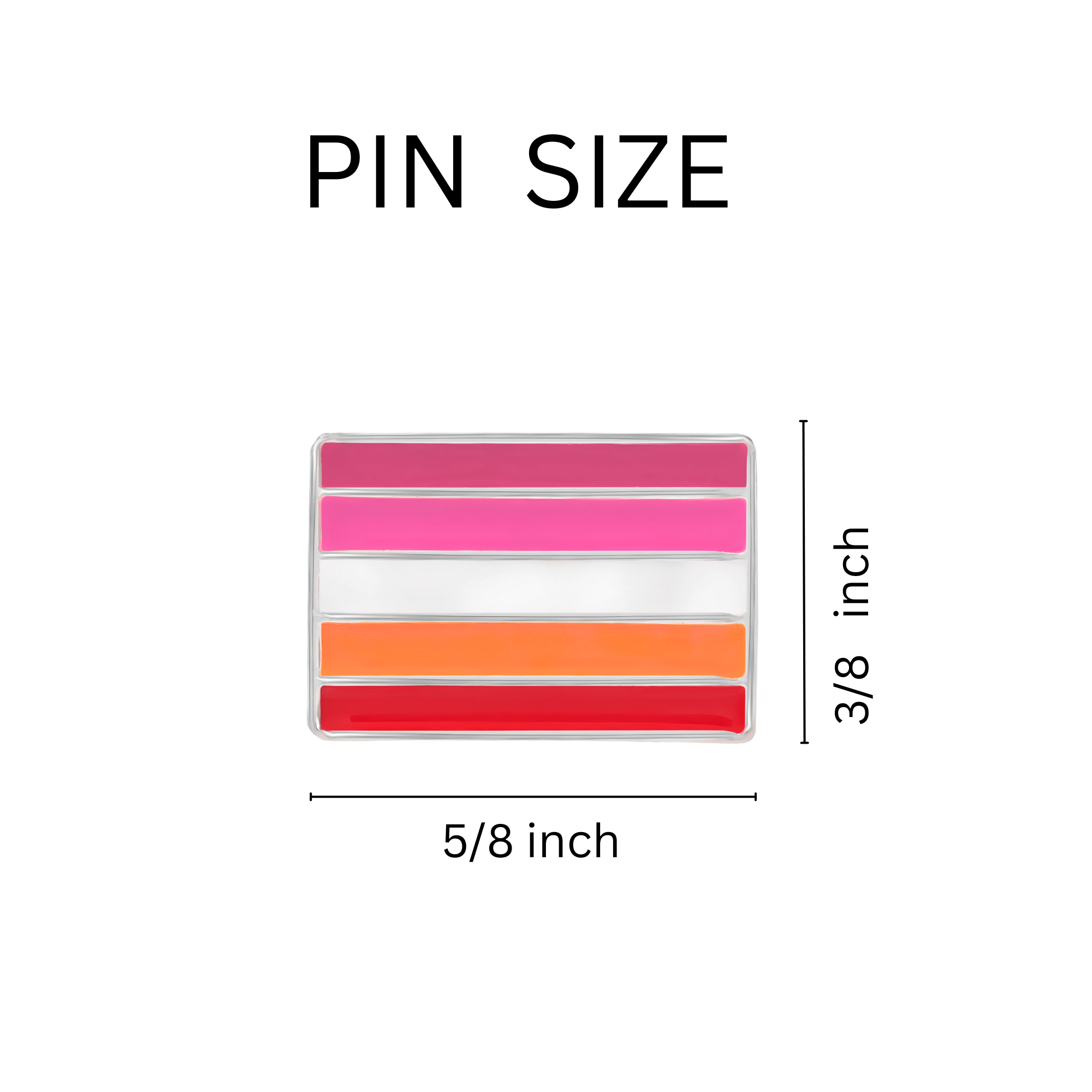 Rectangle Lesbian Sunset Flag Pins The Awareness Company