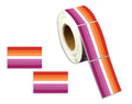 Rectangle Lesbian Sunset Flag Stickers (250 per Roll) The Awareness Company