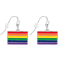 Rectangle Rainbow Flag Earrings The Awareness Company