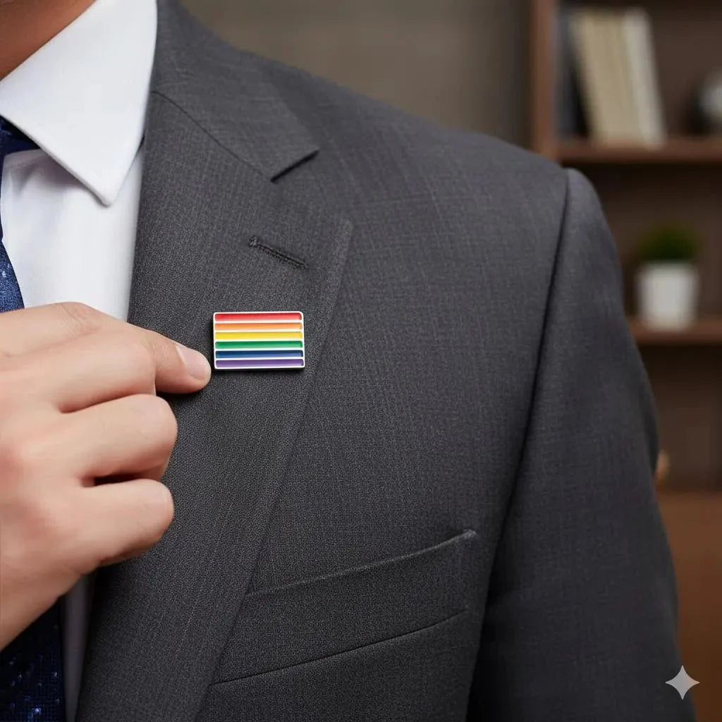 Rectangle Rainbow Flag Pins The Awareness Company