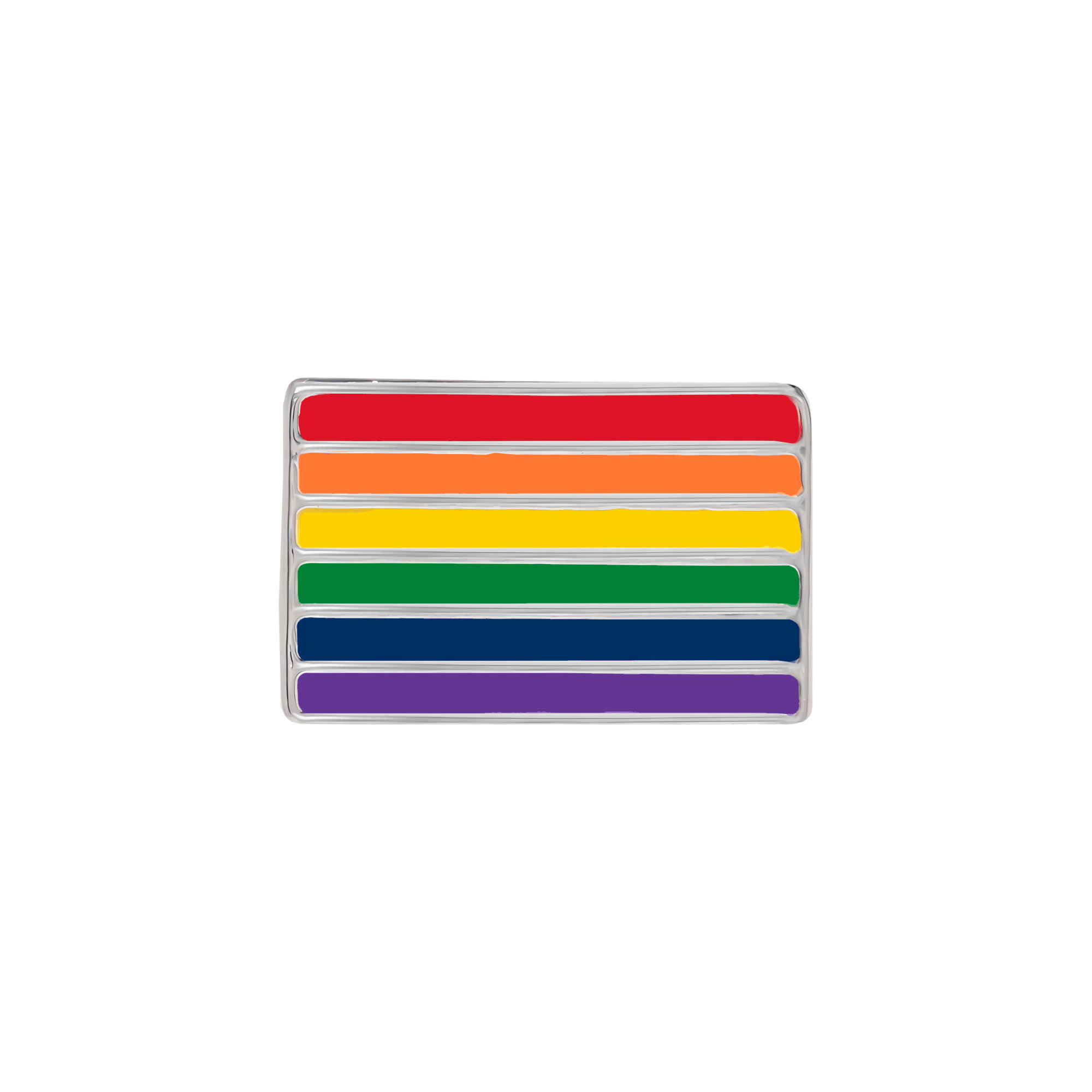 10 Pack Rectangle Rainbow Flag Pins The Awareness Company