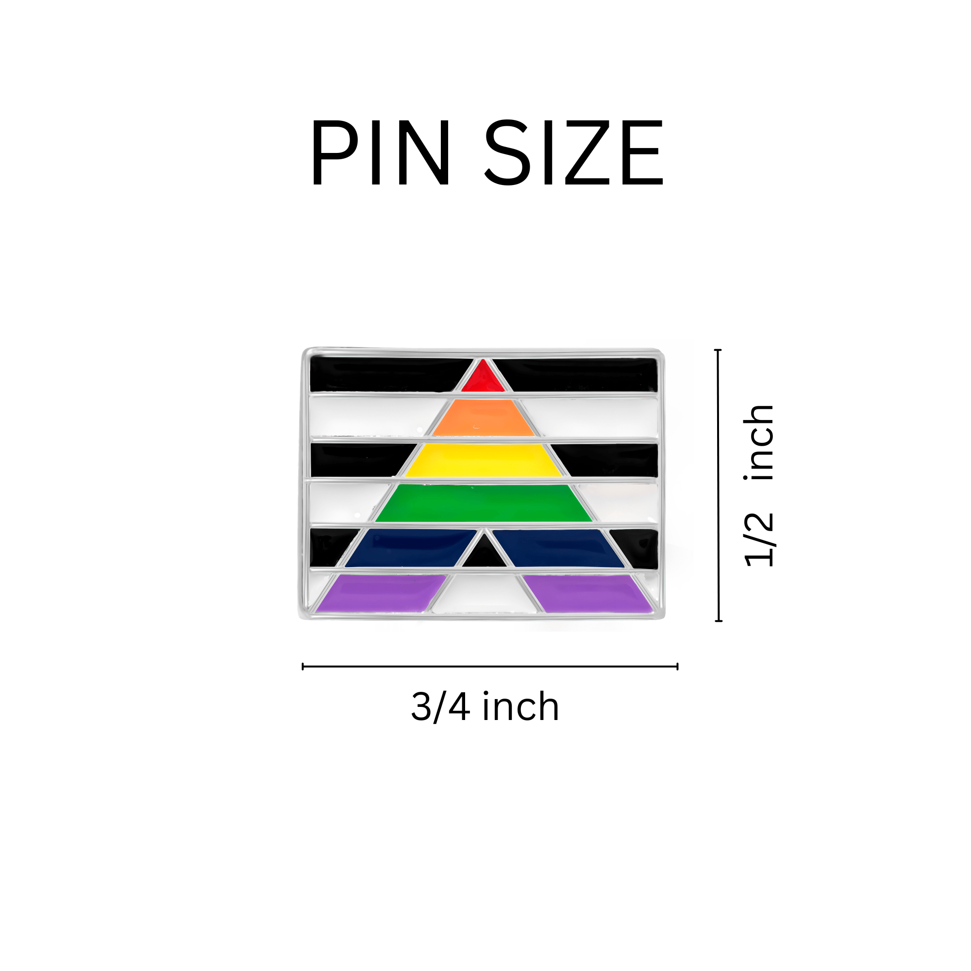 Rectangle Straight Ally Flag Pins The Awareness Company
