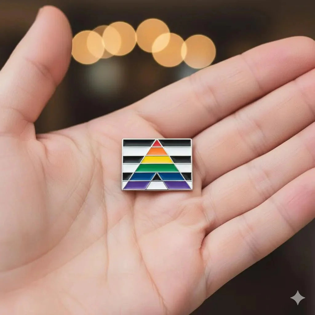 Rectangle Straight Ally Flag Pins The Awareness Company