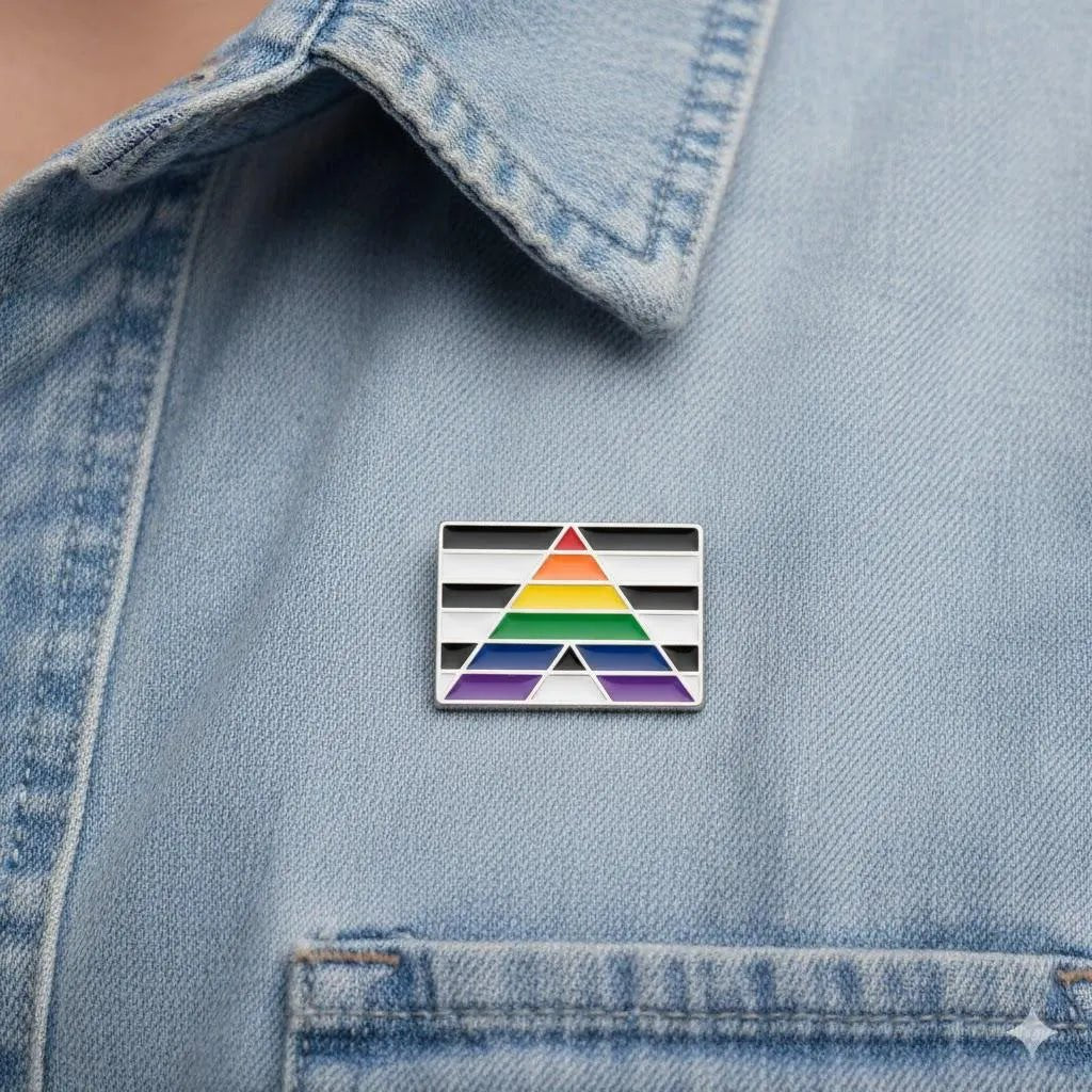 Rectangle Straight Ally Flag Pins The Awareness Company