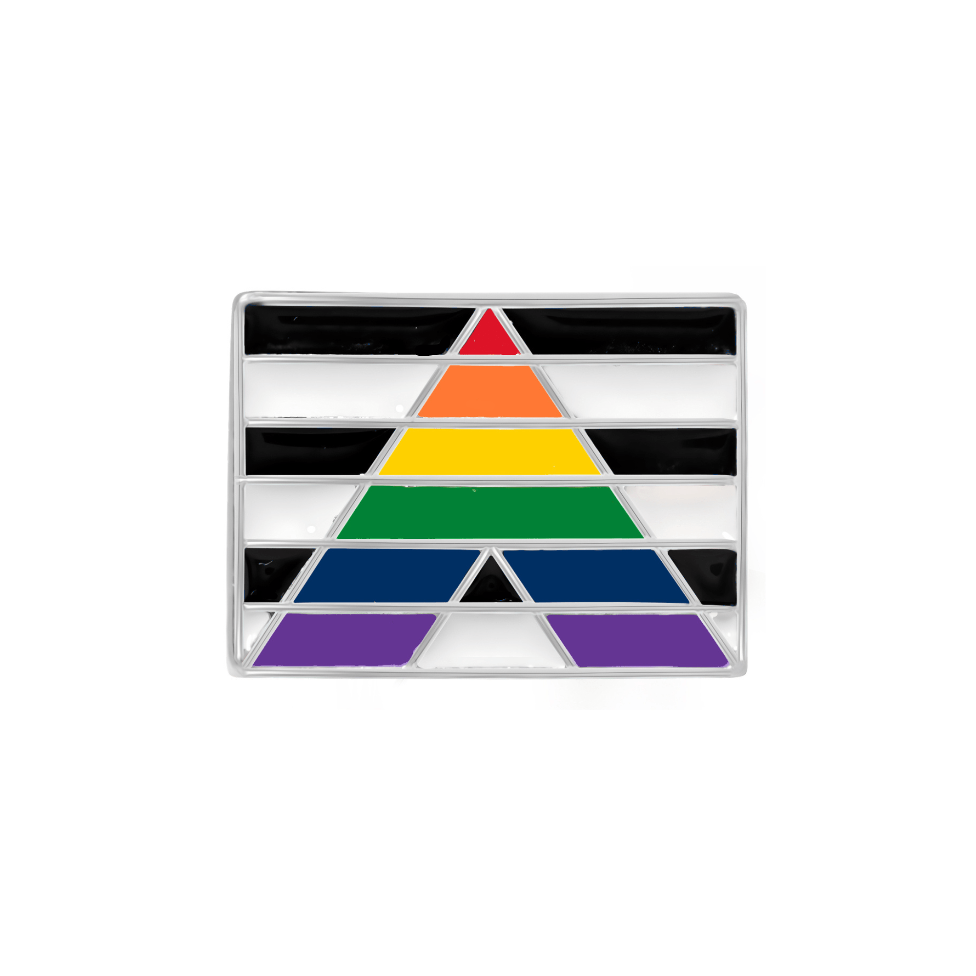 10 Pack Rectangle Straight Ally Flag Pins The Awareness Company