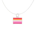 Rectangle Sunset Lesbian Flag Necklaces The Awareness Company