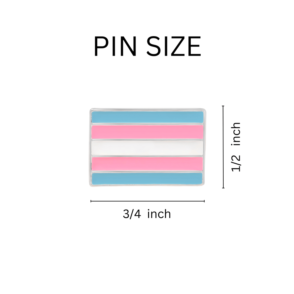 Rectangle Transgender Flag Pins The Awareness Company