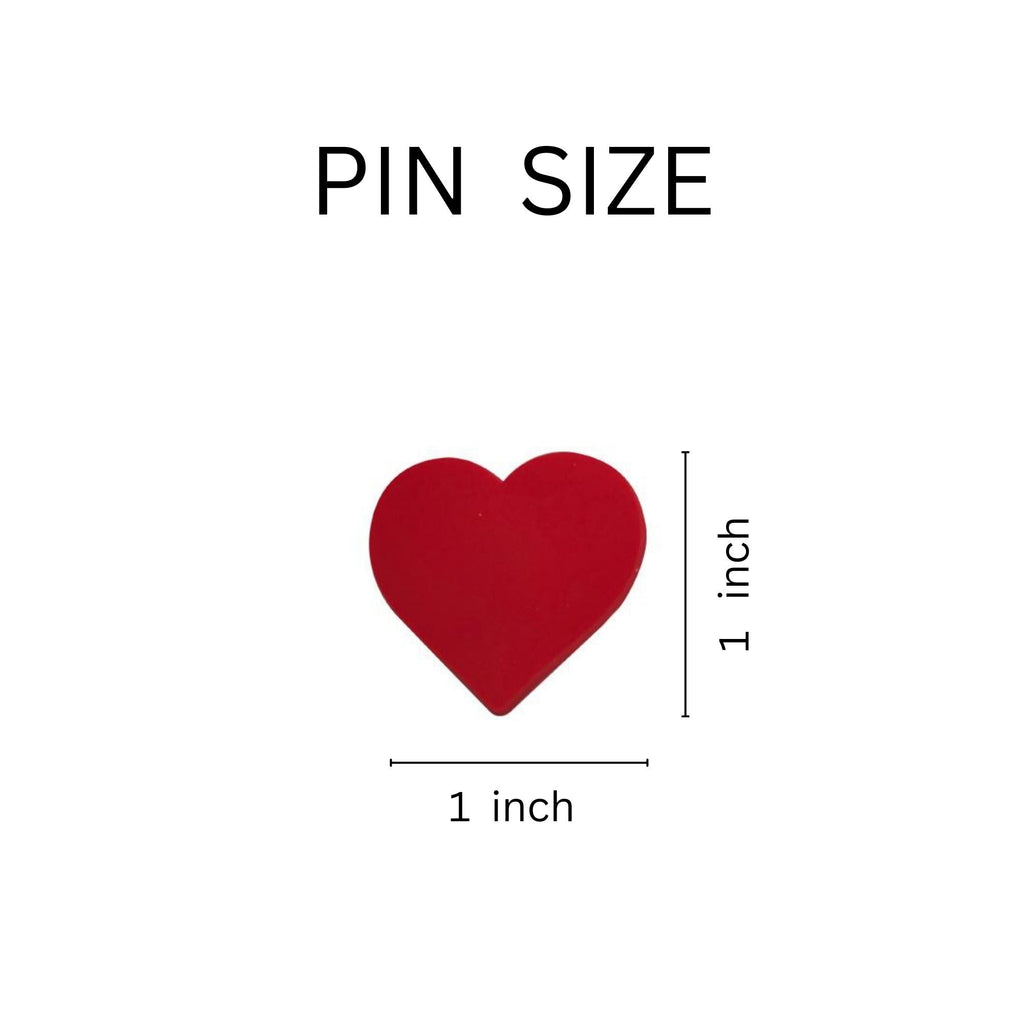 Red Heart Shaped Silicone Pins The Awareness Company
