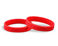 Red I Love Cheerleading Silicone Bracelets The Awareness Company