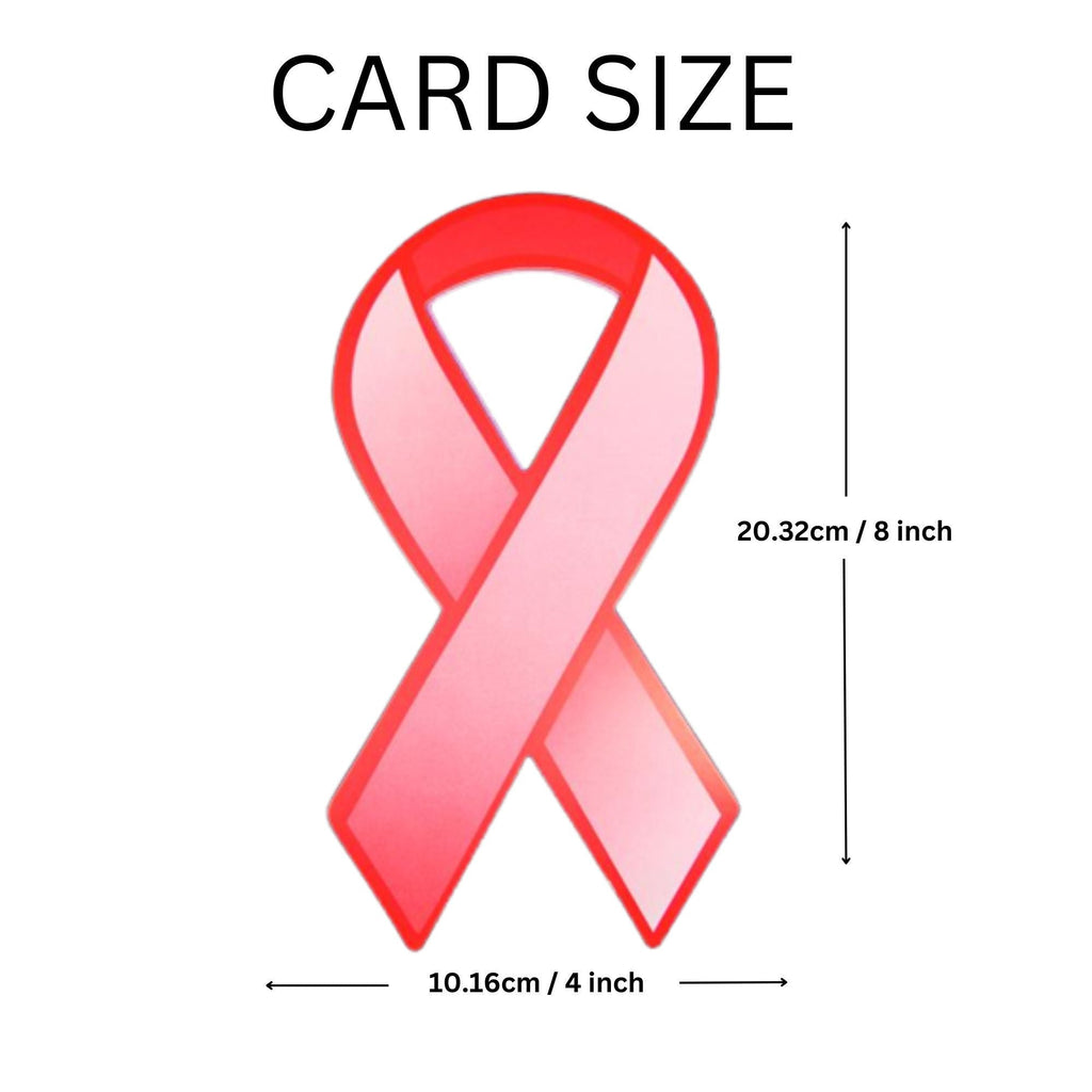 Red Ribbon Paper Donation Ribbons (50/Pack) The Awareness Company