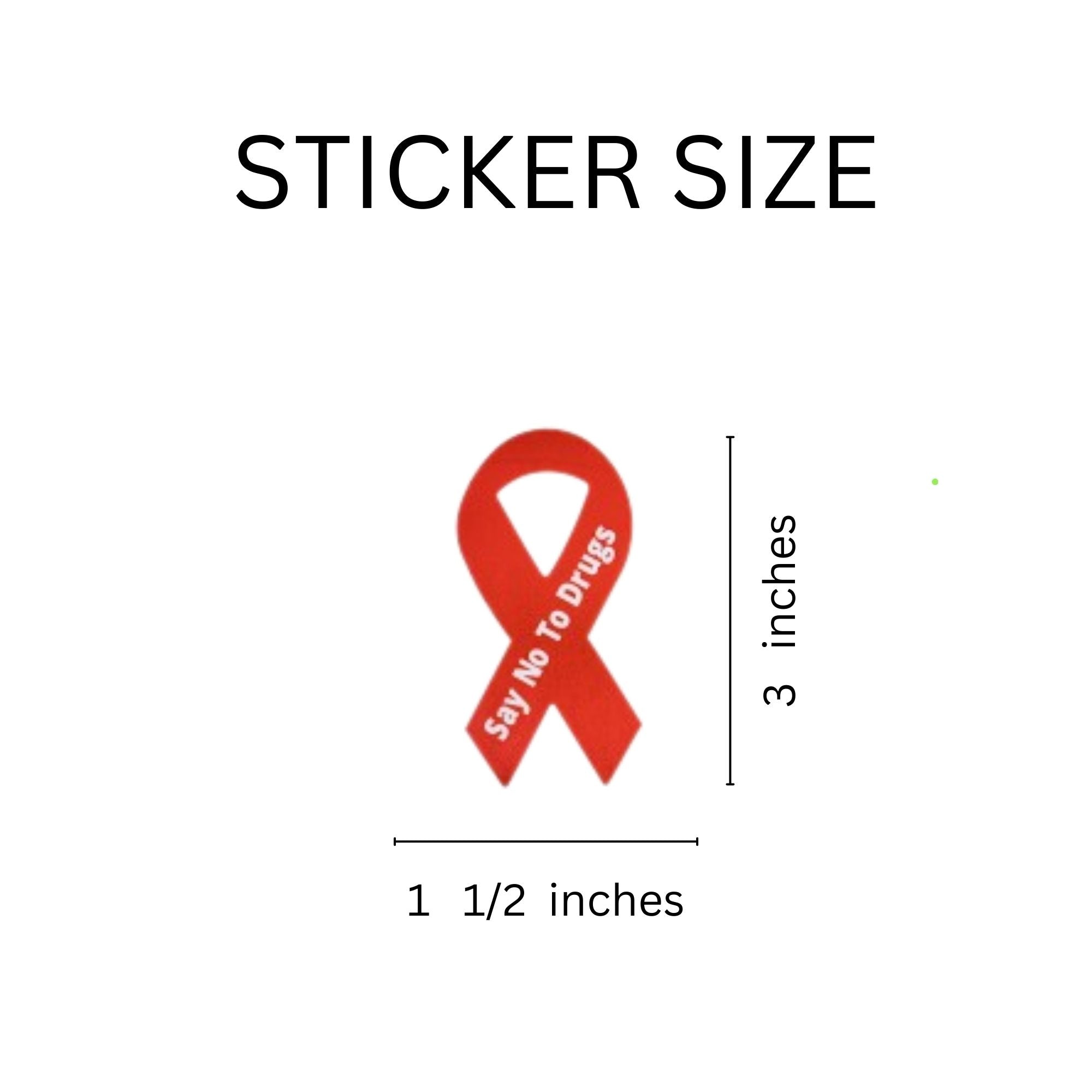 Red Ribbon Say No to Drugs Stickers Red Ribbon Week Stickers (Stickers) The Awareness Company