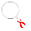 Red Ribbon Split Style Key Chains The Awareness Company