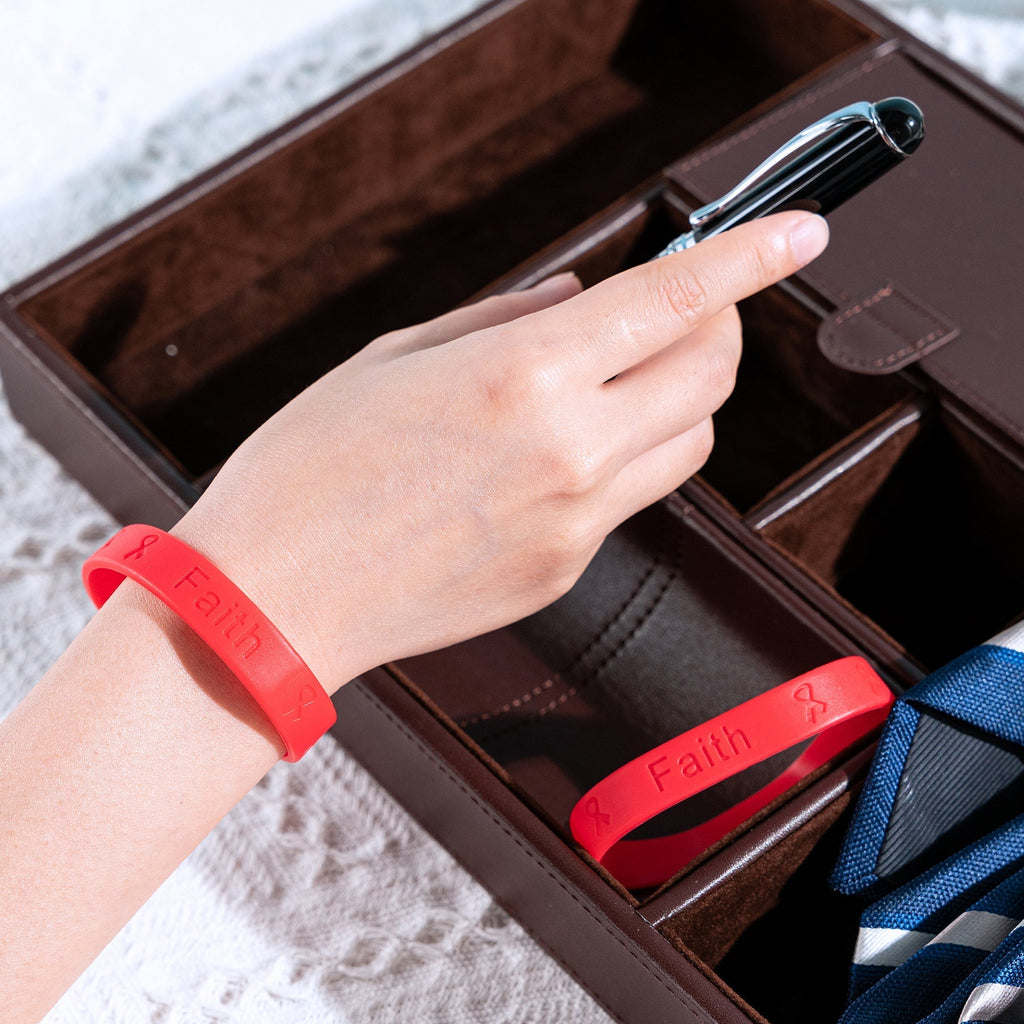 Red Silicone Bracelets The Awareness Company