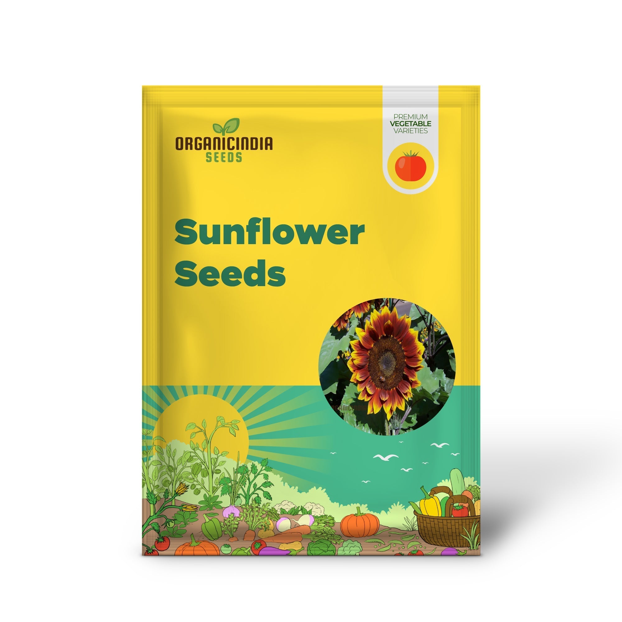 Ruby Passion Sunflower Seeds – Vibrant Red Blooms for Garden Planting organicindiaseeds
