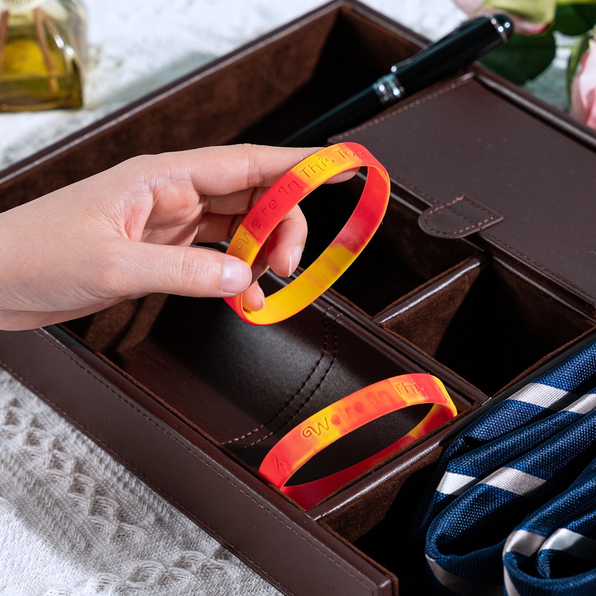 Red & Yellow We're In This Together Silicone Bracelets The Awareness Company