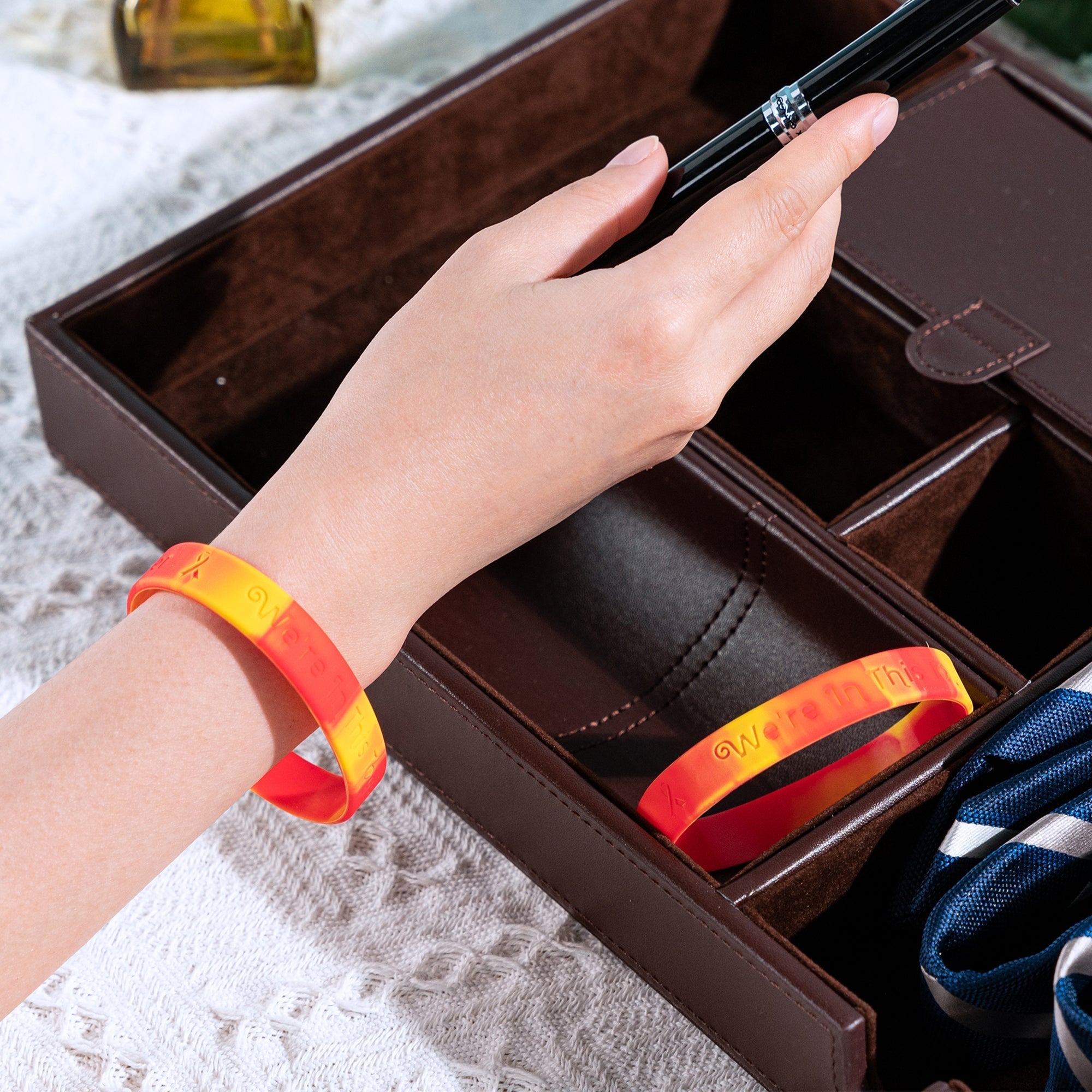 Red & Yellow We're In This Together Silicone Bracelets The Awareness Company