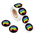 Republican Rainbow Elephant Stickers (250 per Roll) The Awareness Company