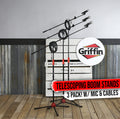 Microphone Boom Stand (Pack of 3) & Cardioid Wired Mic, XLR Cable, & Clip by Griffin | Telescoping Arm Holder, Tripod Legs | Karaoke Vocal Singing Microphone | Home Recording Studio Streaming GeekStands.com