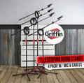 Microphone Stand with Telescoping Boom Arm, 20 Ft XLR Cable (Pack of 4) by GRIFFIN | Handheld Dynamic Mic & Clip  | DJ Pro-Audio Cardioid Singing Microphones for Home Studio Recording & Live Steaming GeekStands.com