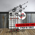GRIFFIN Microphone Boom Stand (Pack of 6) with XLR Cables & Mic Clip | Telescopic Arm Tripod Legs for Studio Recording Accessories, Singing Vocal Karaoke, DJ Live | 20ft Pro Audio Mic Cord 24 AWG Wire GeekStands.com