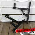 Premium PA Speakers Wall Mount Brackets By GRIFFIN | Set Of 2 All Steel Pro-Audio Speaker 35mm Pole Holder | Securing Locking Pin & 3 Horizontal Level Tilt Adjustments | On Stage Studio Monitor Stands GeekStands.com
