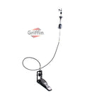 Remote Hi Hat Stand with Foot Pedal by GRIFFIN - Drummers Cable Auxiliary Cymbal High Hat Percussion Hardware with Drum Key - Heavy Duty Sturdy HiHat GeekStands.com
