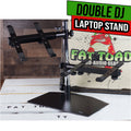 Double DJ Laptop Stand by FAT TOAD | 2 Tier PC Table Holder | Portable Computer Clamp Equipment Rack with Support Mounts for Music Studio Mixers, Controllers, Monitors, & Disc Jockey Booth Gear GeekStands.com