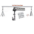 GRIFFIN - Crank Up Triangle Light Truss System - DJ Booth Trussing Stand Kit for Light Cans & Speakers - Pro Audio Lighting Stage Platform Package GeekStands.com