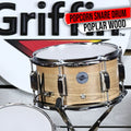 Popcorn Soprano Snare Drum by GRIFFIN | Acoustic Firecracker 10"x6" Poplar Wood Shell with Oakwood PVC | Mini Concert Marching Percussion Musical Instrument with Snare Throw Off, Drummers Key & Head GeekStands.com